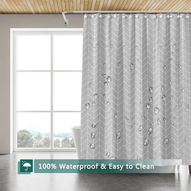 jssablo Shower Curtain Liner, 100% Waterproof PEVA Shower Curtains with 3 Duty Heavy Bottom Magnets and 12 Rust Proof Grommets, 72x72 Weighted Shower Liner for Shower Stall, Bathtubs - Image 4